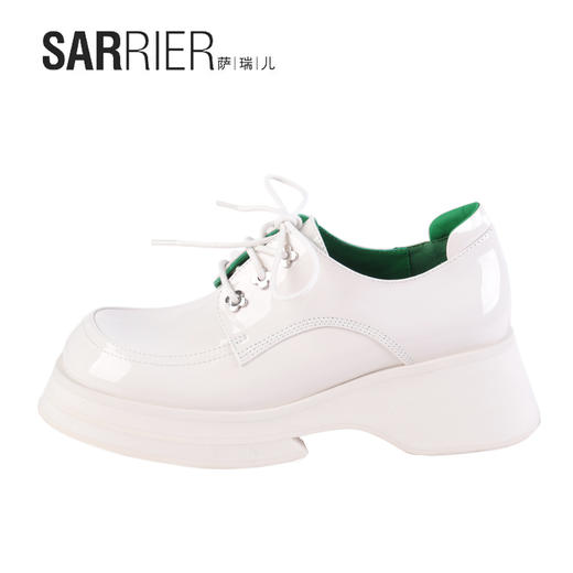 萨瑞儿2022新品加厚底英伦系带乐福鞋 261602 商品图5