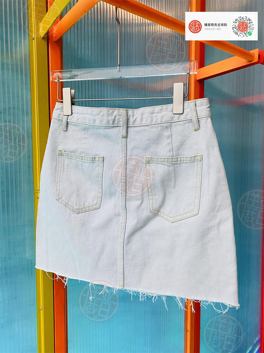 女款爱心牛仔短裙小A字型版型 商品图1