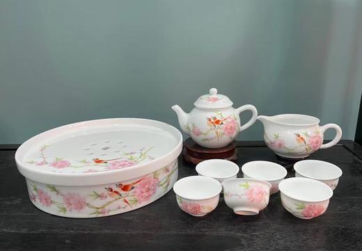 7501毛瓷款水点桃花茶具 商品图0
