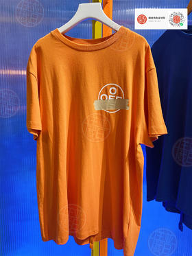 背后烫金胶条印花箭头男女同款短袖TEE