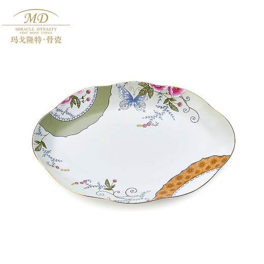 【玛戈隆特】B7F  8人份骨瓷餐具瓷韵花香套装家用套装家用碗盘碟礼盒装 商品图1