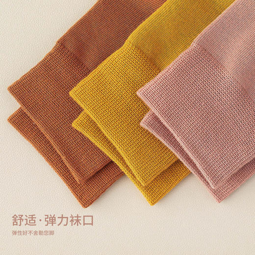 【新人首单专用】洁丽雅女士袜子棉质吸汗透气纯色春夏新款学生中筒袜夏天休闲长袜 商品图3