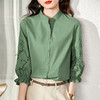 刺绣衬衫女设计感小众立领衬衣七分袖上衣 KIS1002 商品缩略图2