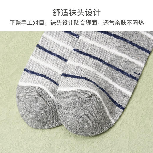 【儿童纯棉中筒袜】防臭吸汗条纹不起球儿童宝宝袜 商品图4