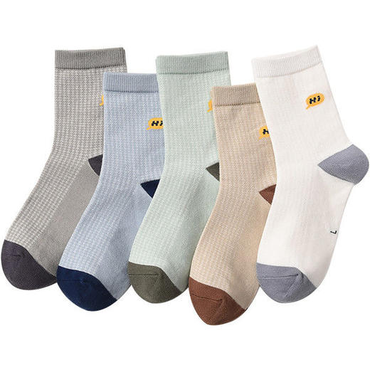 【儿童中筒袜5双装】纯棉防臭吸汗抗起球 商品图6