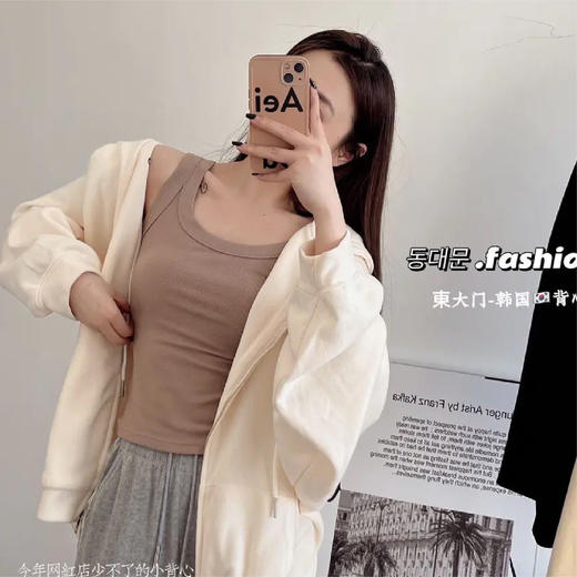 【任选两件，自动变价39.9】东大门背心（黑色/咖色/白色/浅灰/深灰）均码 商品图4