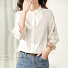 刺绣衬衫女设计感小众立领衬衣七分袖上衣 KIS1002 商品缩略图1