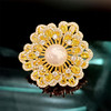 JD-双层锆石花朵胸针气质韩国衣饰别针配饰毛衣西装大衣胸针 商品缩略图3