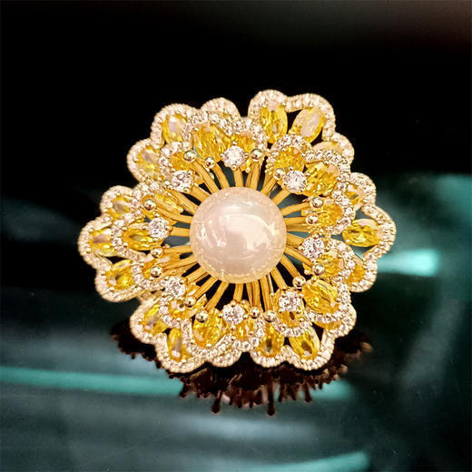 JD-双层锆石花朵胸针气质韩国衣饰别针配饰毛衣西装大衣胸针 商品图3