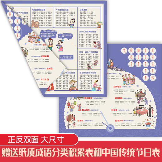 漫画成语接龙连环画（全4册）赠 成语分类积累表和传统节日表 5岁+  60组成语接龙500个常用成语 小笨熊爱读的G学经典绘本 商品图5