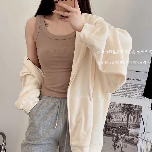 【任选两件，自动变价39.9】东大门背心（黑色/咖色/白色/浅灰/深灰）均码 商品图5