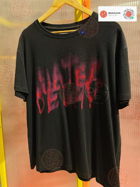 男女同款宽松版型 喷绘字母短袖TEE