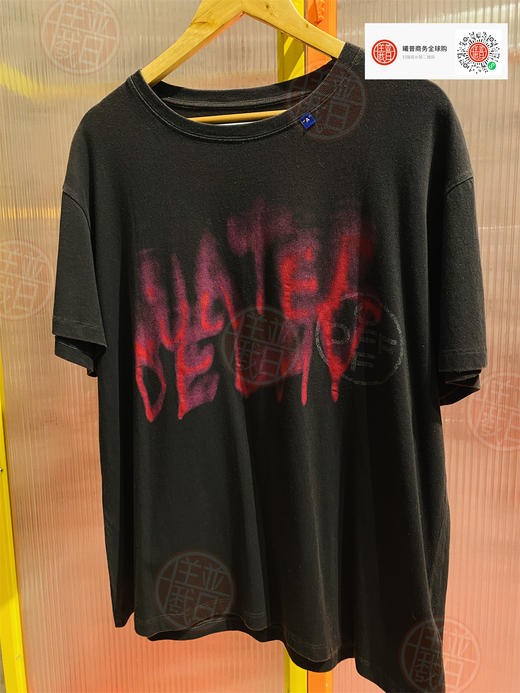 男女同款宽松版型 喷绘字母短袖TEE 商品图0