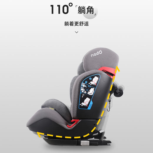 德国nadO O10儿童安全座椅婴儿车载9个月-12岁宝宝大童坐式正向安装 商品图3