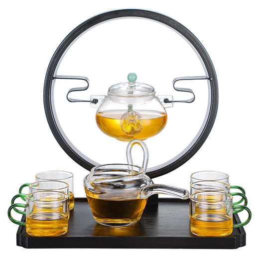 【新款旋转灯圈茶壶】个性创意茶壶泡茶器茶盘茶具套装 商品图3