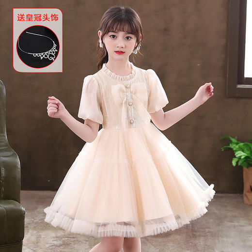 女童洋气连衣裙新款蓬蓬纱裙短袖礼服裙 DY6920 商品图7