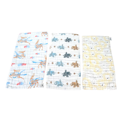 柔棉日记全棉泡泡纱印花童巾(萌宠/童趣)RR033# 商品图0