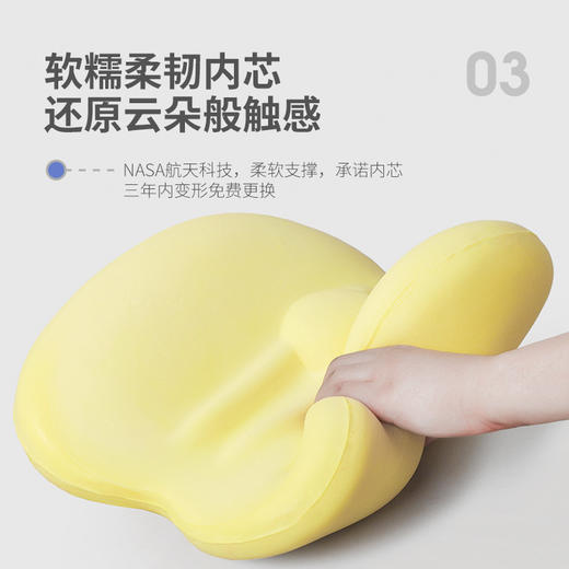【记忆棉护腰靠垫】高回弹云朵座椅背垫护腰座椅垫 办公室腰枕孕妇腰垫车载靠背垫 商品图2
