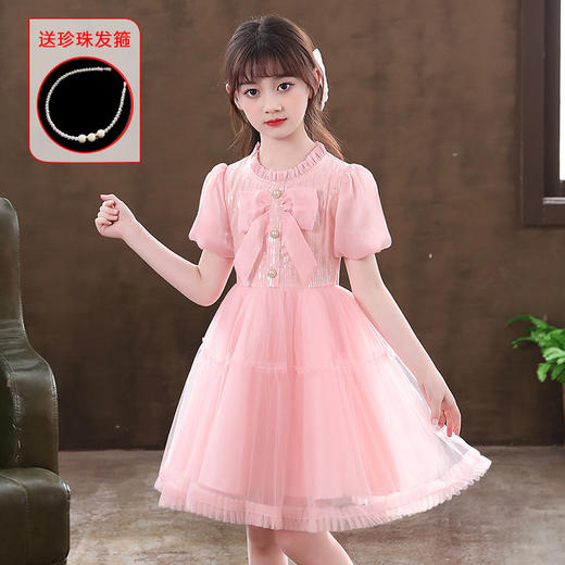 女童洋气连衣裙新款蓬蓬纱裙短袖礼服裙 DY6920 商品图5