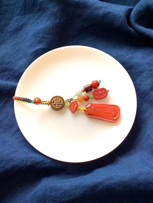 新款节节高升平安无事帝王砂三股钥匙坠/包挂/挂件 饰品美物 商品图2