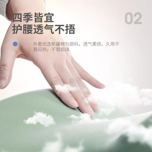 【记忆棉护腰靠垫】高回弹云朵座椅背垫护腰座椅垫 办公室腰枕孕妇腰垫车载靠背垫 商品图1