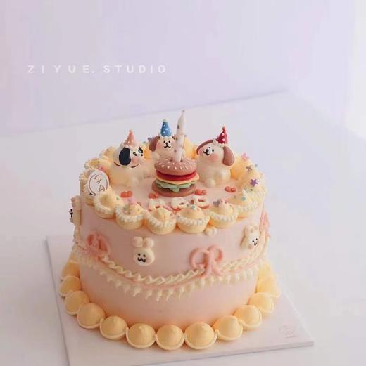 复古手绘小狗狗蛋糕 （提前24小时预订） 商品图0