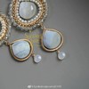SpoiledBrat Jewelry 戏剧系列 蓝色斜纹欧珀 多层水滴型耳环 商品缩略图2