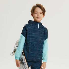 儿童春秋防风连帽外套新款春秋季男女儿童长袖运动上衣健身服