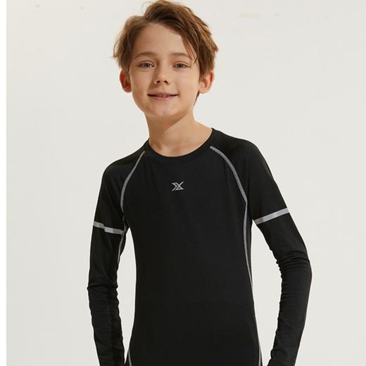 儿童紧身衣男薄绒长袖健身服弹力运动跑步紧身衣 商品图4