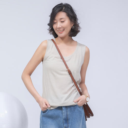 小愚原创天丝亚麻毛织T恤222MZ006 商品图1