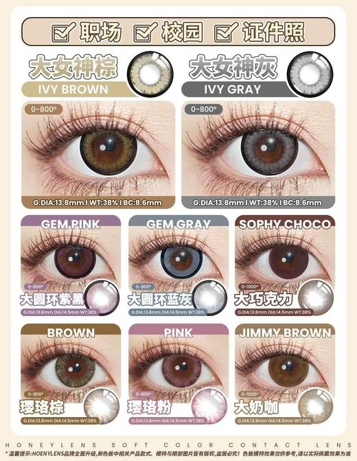 honeylens&shinygirl，158/一副，258/两副，298/三副 商品图3