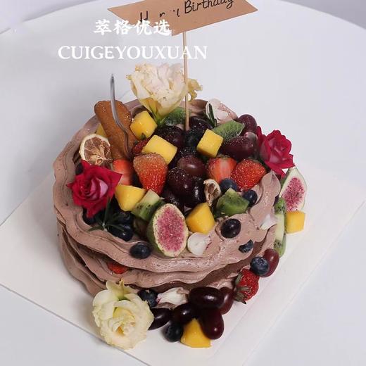 伊甸园  动物 奶油鲜果巧克力生日蛋糕  （双层鲜果夹心） 商品图1