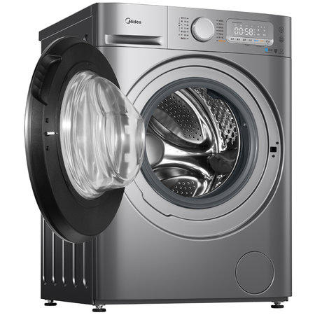 美的（Midea）MG100T20PROFY 10公斤 滚筒洗衣机 巴赫银 商品图3
