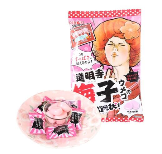 理本超酸糖薄荷ribon二阶堂挑战眠倒道明寺梅子日本柠檬、梅子提神软糖 商品图2