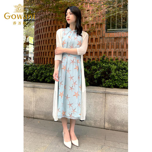 乔万尼夏季薄款针织披肩中长款宽松开衫外披EB2M900 商品图4