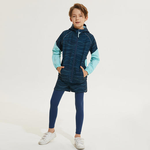 儿童春秋防风连帽外套新款春秋季男女儿童长袖运动上衣健身服 商品图4