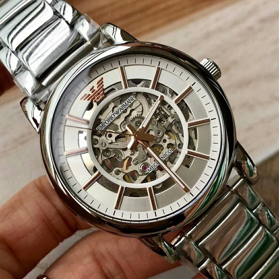 阿玛尼armani男表ar1980 原装进口镂空机械尺寸:43*12mm