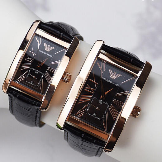 阿玛尼情侣对表型号ar0168ar0169尺寸男30mm37mm女25mm30mm