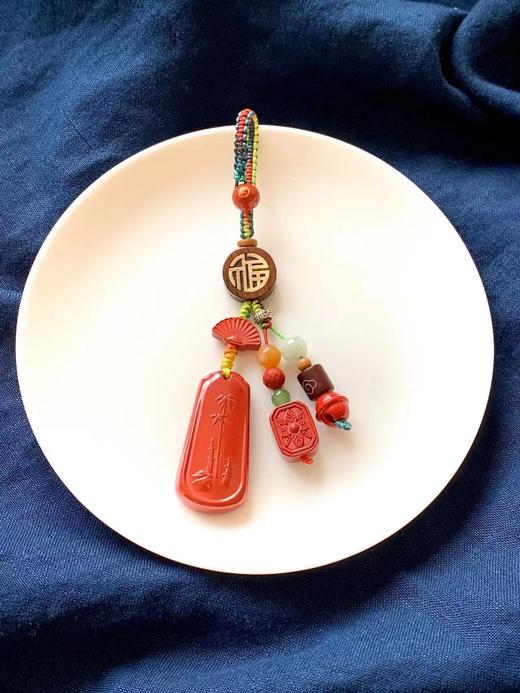 新款节节高升平安无事帝王砂三股钥匙坠/包挂/挂件 饰品美物 商品图0