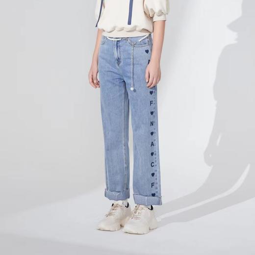 爱心胶印阔腿长裤 商品图0