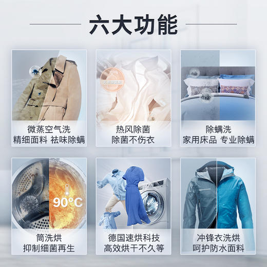 博世(BOSCH) 	高端10公斤洗烘干一体滚筒洗衣机XQG100-WDU285H80W 商品图4