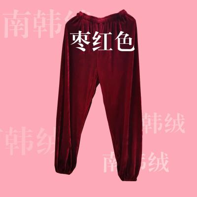 金丝绒太极裤太极拳练功裤；枣红色、紫色可选 太极服 商品图1