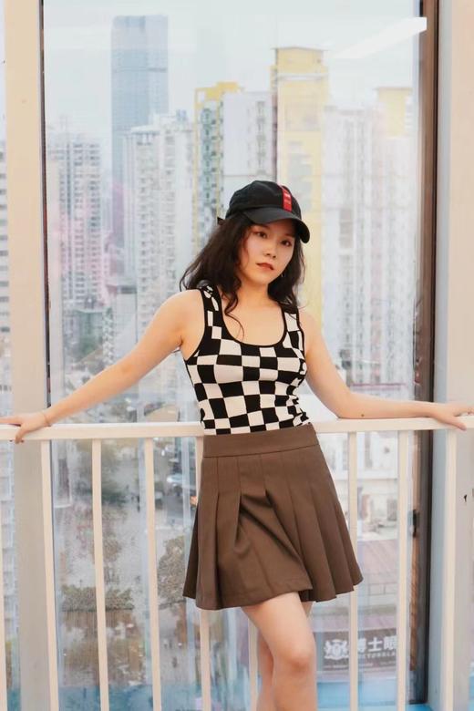 棋盘格毛衫背心 商品图0