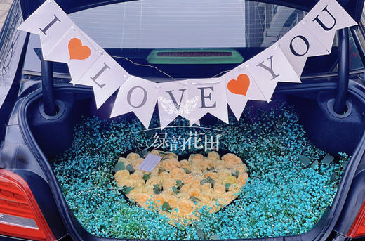 惊喜后备箱布置定制求婚告白结婚纪念日气球后备箱鲜花气球布置浪漫惊喜七夕情人节 商品图8