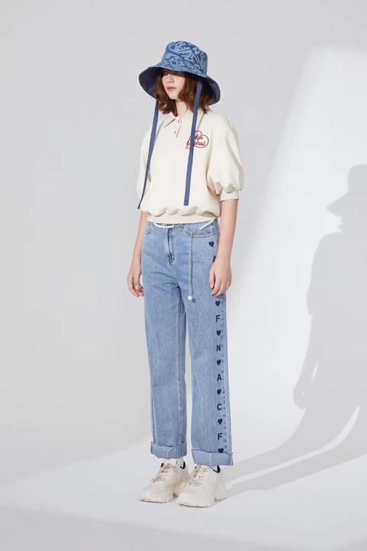 爱心胶印阔腿长裤 商品图1