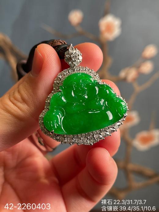 高冰阳艳绿佛公吊坠，42-2260403。具体价格微信咨询 商品图2
