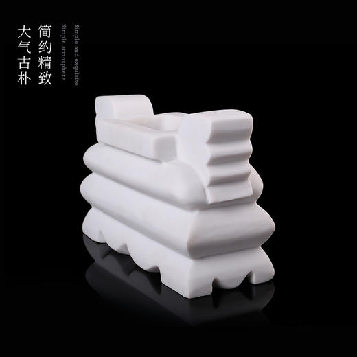 砂岩汉白玉-方形香炉 商品图3