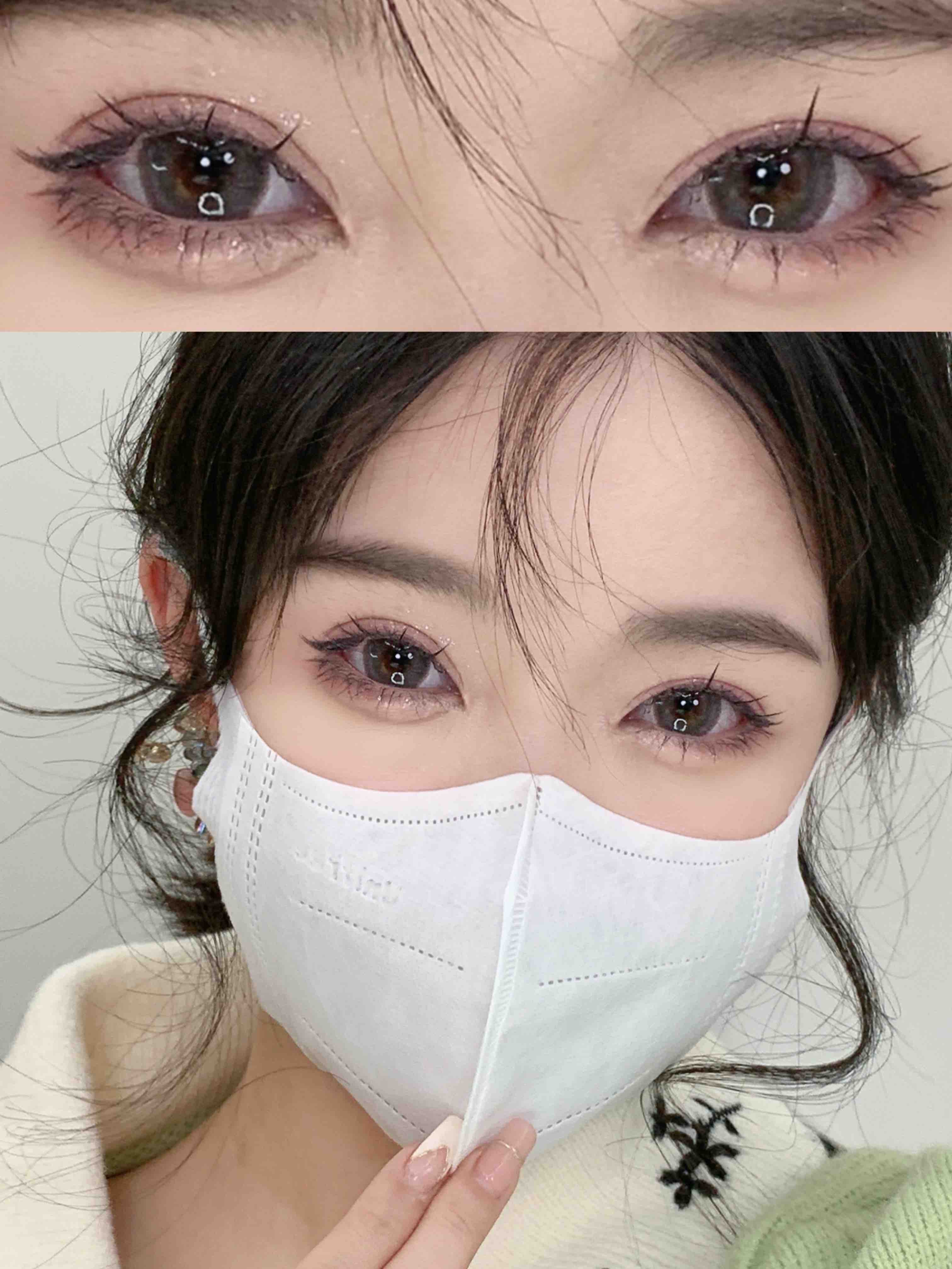 【年抛】椰椰奶冻 sugarplum糖豆  | 大直径14.5 着色13.8| 【同品牌多副美瞳更划算，选款色板在详情页内】，灰色美瞳 几乎无锁边