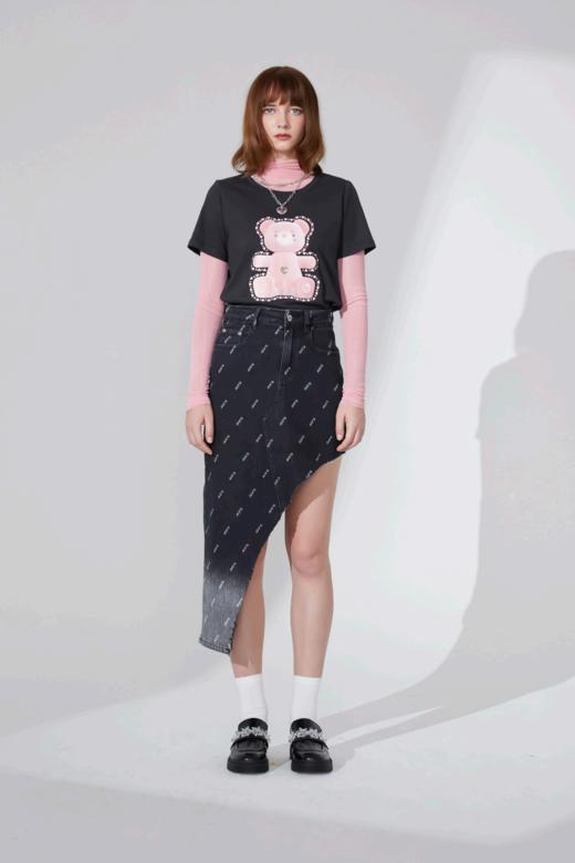 粉红小熊印花合身TEE 商品图1