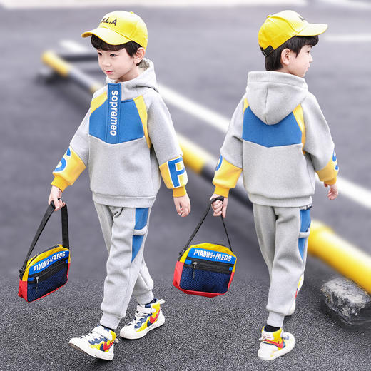 新款中大童春装男孩潮流卫衣套装 商品图3